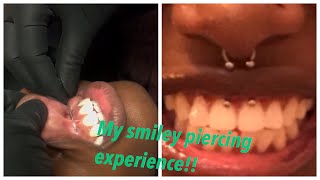 ABOUT MY SMILEY PIERCING HEALING PROCESS [upl. by Arednaxela]