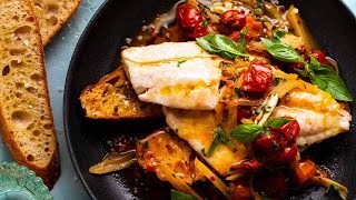 Acqua Pazza  Italian Poached Fish [upl. by Ramoh]