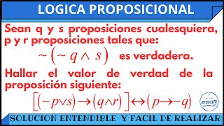 Hallar el valor de verdad Lógica Proposicional [upl. by Akena641]