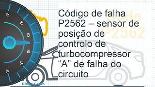 Solução do código de falha P2562 descodificação causas reinicialização [upl. by Eberto607]