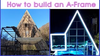 We Built an Amazing House in the Mountains  Incredible AFrame House Construction Step by Step [upl. by Refiffej]