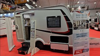 Small 54meters caravan Sterckeman EASY 350 2024 [upl. by Enavi129]