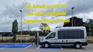 Ford E Transit autarker Camper Van Ausbau in Bildern Gas und Dieselfrei [upl. by Refinney]