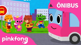 As Rodas do Ônibus Rosa da Escola  Canções de Ônibus  Pinkfong Canções para Crianças [upl. by Hux]