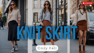 Knit Skirt Outfit Ideas for Fall  Effortless Style for Chilly Days [upl. by Bueschel399]