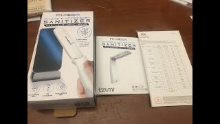 Lets read the Manual Tzumi Phonespa Sanitzer Portable UVC Light Wand 7556 kill 999 Germs [upl. by Ahsimit]