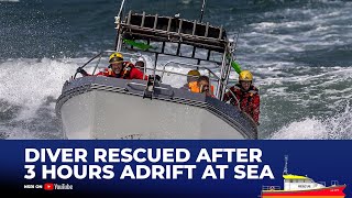 Diver Rescued after 3 hours adrift at sea [upl. by Eibba]