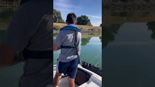 Trolling for bass and striped bass on the River fishing boatfishing [upl. by Parfitt]