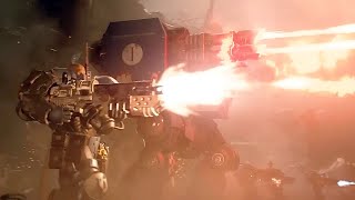 Warhammer 40K Dreadnought Battle Scene Cinematic 4K [upl. by Kifar]