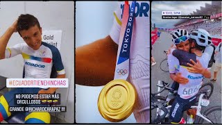 Richard Carapáz obtiene la medalla de Oro en los juegos Olímpicos de Tokio 2020 1 Olympics [upl. by Hamehseer]