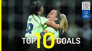 DAZNs Top 10 Goals From Matchday 4 Of The 202425 UEFA Womens Champions League Group Stage [upl. by Essex]