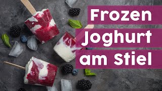 Geniales Rezept FrozenJoghurt am Stiel 🍦 FOOD [upl. by Llerred170]