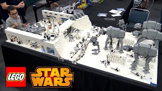 Huge LEGO Star Wars Hoth Trench Battle [upl. by Adaha]