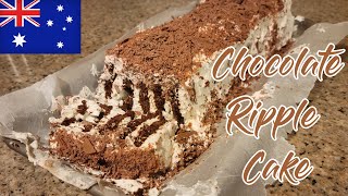 Easy Chocolate Ripple Cake  No Bake Cake Recipe [upl. by Horner]