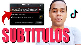 COMO ACTIVAR LOS SUBTITULOS EN TikTok [upl. by Adnilim]