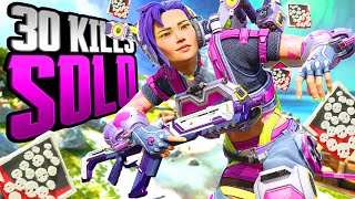 INSANE GAME 30 KILLS SOLO and 6300 Damage Valkyrie Apex Legends Gameplay Season 16 [upl. by Elfrieda]