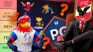 TIERLIST de MASCOTAS de COPA AMÉRICA 19872024 FT PalabradeGol [upl. by Eceeryt]