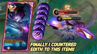 FINALLY I CAN COUNTER CROWD CONTROL BURST OF EDITH USING THIS ITEM  YOU MUST TRY NOW MLBB [upl. by Jews894]