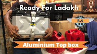 Top box for Ladakh  Aluminium Top box  Hard Plastic Top box  BS auto accessories [upl. by Meit]