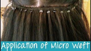 Micro Weft Hair Extensions  Application  Instant Beauty ♡ [upl. by Marcile]