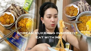 Korean Mukbang Inspired  eat with me   Maria Eva Jacob [upl. by Eudoca]