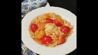 Pasta con pomodorini datterino gialli e rossi PIATTI PER LESTATE Ricette veloci [upl. by Scrivings]