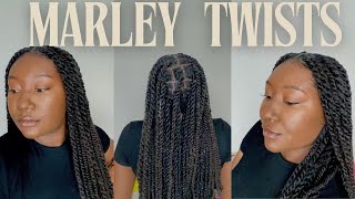 SUPER EASY DIY MARLEY TWISTS ON NATURAL TYPE 4B HAIR [upl. by Richey497]