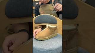 Are the snow boots you bought real woolbootsSnowugg factory CroppingReal sheepskinReal wool [upl. by Moir]