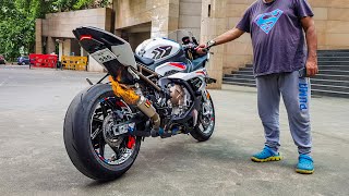 LOUD BMW S1000RR Akrapovic GP Exhaust System Sound FLAME SPITTER 🔥 [upl. by Manning]