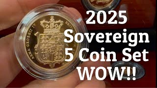 Must Watch Unboxing  The 2025 Sovereign 5 Coin Set Wow [upl. by Winne885]