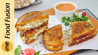 Herb Crusted Grilled Cheese Sandwich Recipe by Food Fusion [upl. by Prestige97]