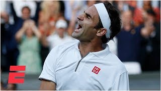 Roger Federer beats Rafael Nadal advances to final vs Novak Djokovic  2019 Wimbledon Highlights [upl. by Earleen]