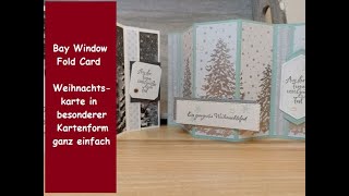 Bay Window Fold Card  besondere Kartenform ganz einfach  Weihnachten 2021  Stampin´ Up® [upl. by Anoblav]