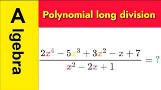 How to calculate Polynomial long division [upl. by Iorgo]