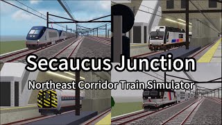 Railfanning in Secaucus Junction  Roblox Northeast Corridor Train Simulator [upl. by Mahau]