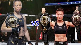 UFC：Zhang Weili VS Rose Namajunas Zhang Weili violently knocked her opponent unconscious and bled [upl. by Oletta]