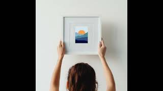 Create a Tiny Mountain Sunrise Landscape With This Cross Stitch Pattern crossstitch art [upl. by Ahtiuqal]