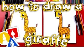 How To Draw A Cartoon Giraffe [upl. by Riha976]