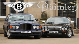 Bentley Turbo R vs Daimler Super V8  British Luxury Battle 1989 Bentley1997 X308 Road Test [upl. by Notffilc]