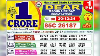 20122024100 baje ka result nagaland state lottery [upl. by Higgs]