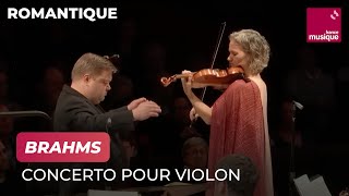 Brahms  Concerto pour violon Hilary Hahn  Orchestre philharmonique de Radio France [upl. by Nauqit]