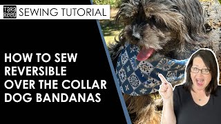 🧵 🐶 Reversible Over the Collar Dog Bandana  Beginner Sewing Tutorial [upl. by Cirillo165]