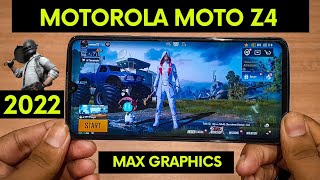 Motorola Moto Z4 PUBG Test With Max Graphics  Battery Drain Test In 2022 [upl. by Kluge646]