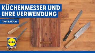 Küchenmesser und ihre Verwendung  Kochtipps [upl. by Aivekahs]