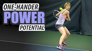 How to Increase OneHanded Backhand POWER Potential  tennis lesson [upl. by Russ]