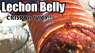 LECHON BELLY  Homemade Crispy oven cooked Cebu Lechon Belly [upl. by Ayatan]