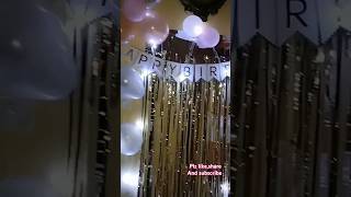 Ghar par hi ki simple birthday decoration itne kam time me bdaydecorations [upl. by Hodge316]