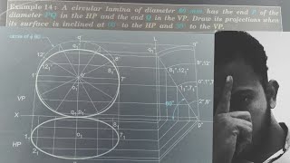 Video 40  projection of planes  circular plane  engineering graphics [upl. by Akinert566]