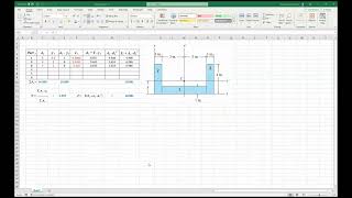 Cshape centroid and centroidal area moment of inertia calculation [upl. by Orelia605]