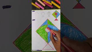 easy to drawing kite 🪁 kite kids shortvideo [upl. by Sou]